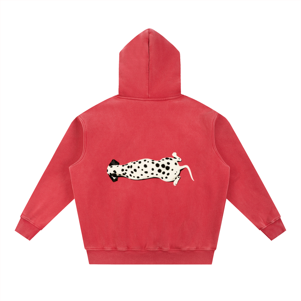 Snow Wash Fleece Oversize Hoodie