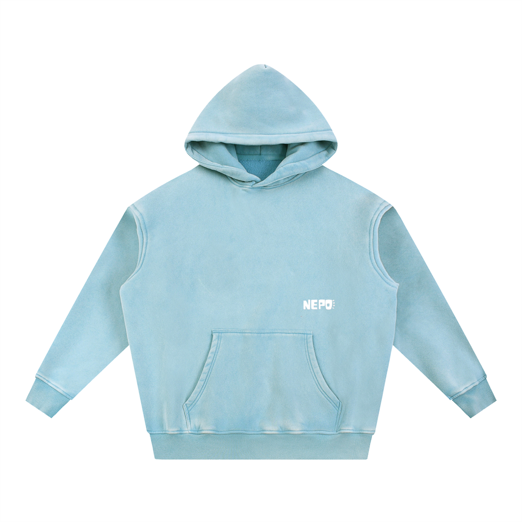 Snow Wash Fleece Oversize Hoodie