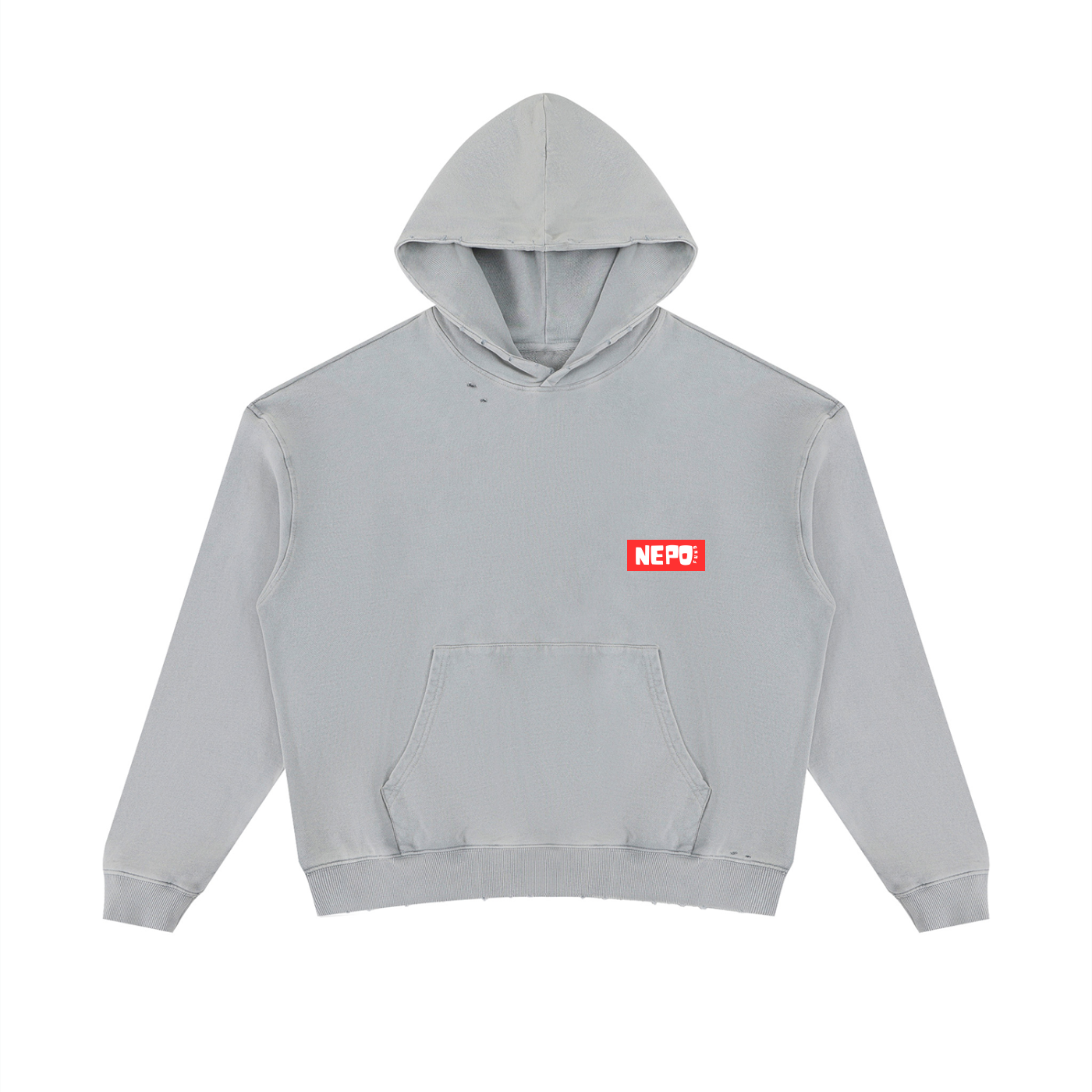 Unisex Mineral Wash Distressed Hoodie