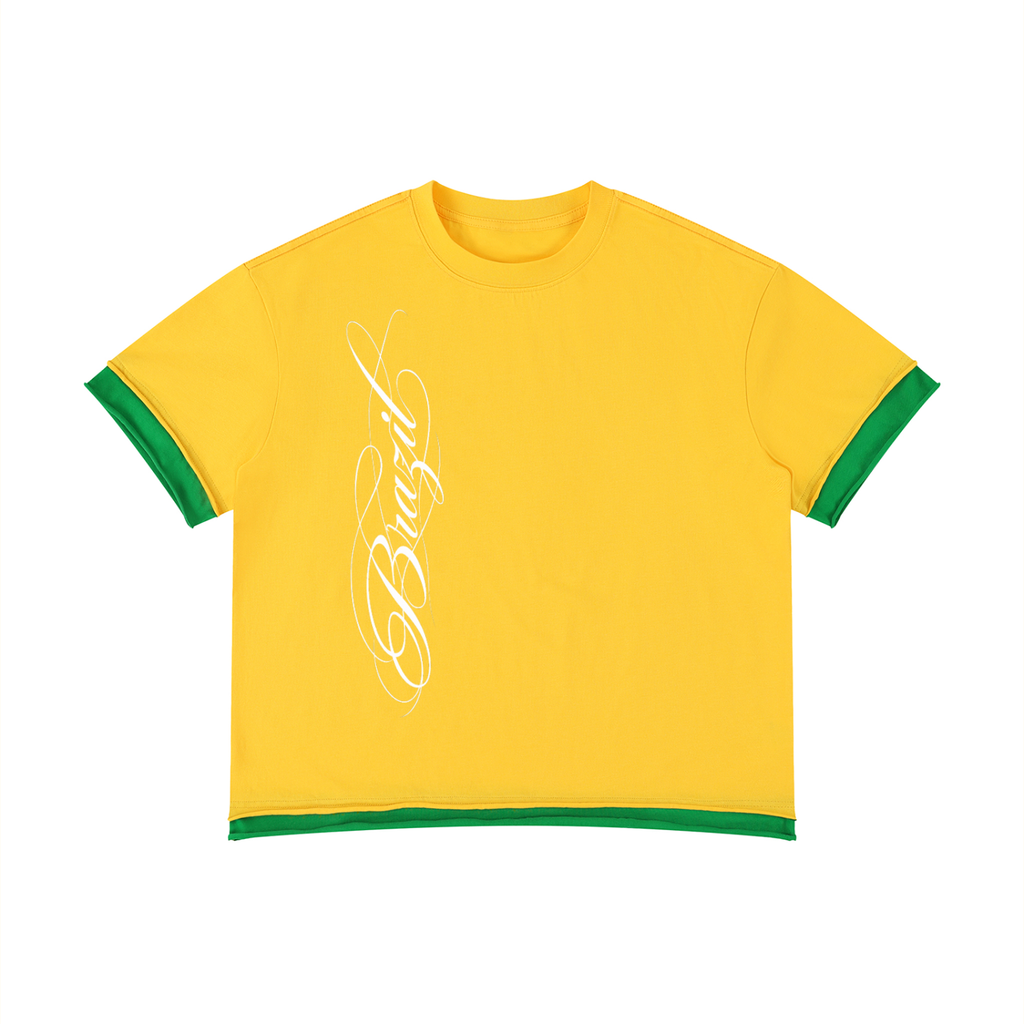 BRAZIL - Boxy Color Block T-Shirt