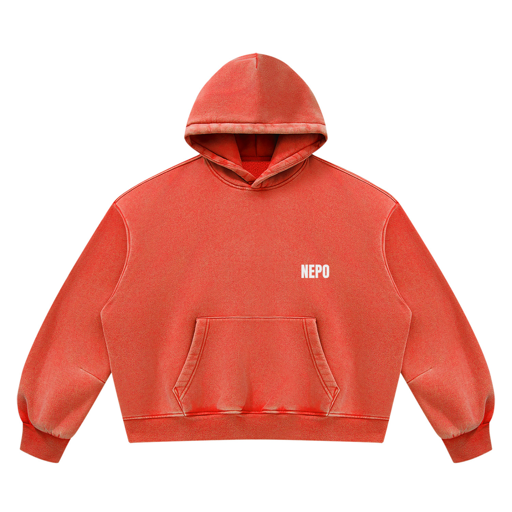 MAKE ART- Unisex Vintage Wash Boxy Fleece Hoodie